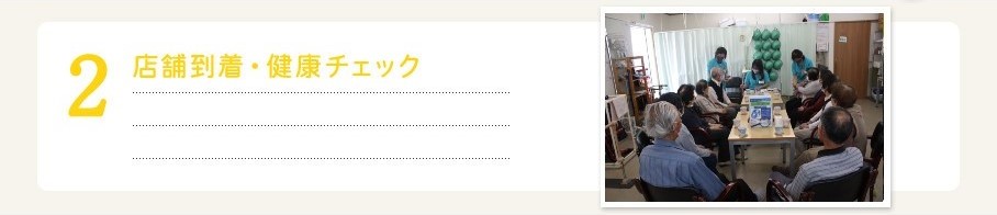 ２．店舗到着・健康チェック